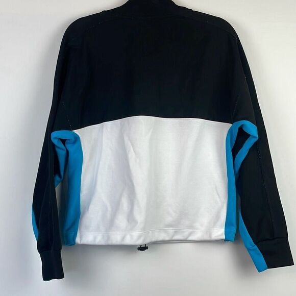 DKNY Sport Women's Half Zip Pull Over Fleece Sweatshirt Black & White Small - Picture 9 of 10